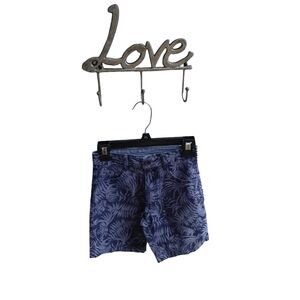 Kids Casual Blue Patterned Shorts